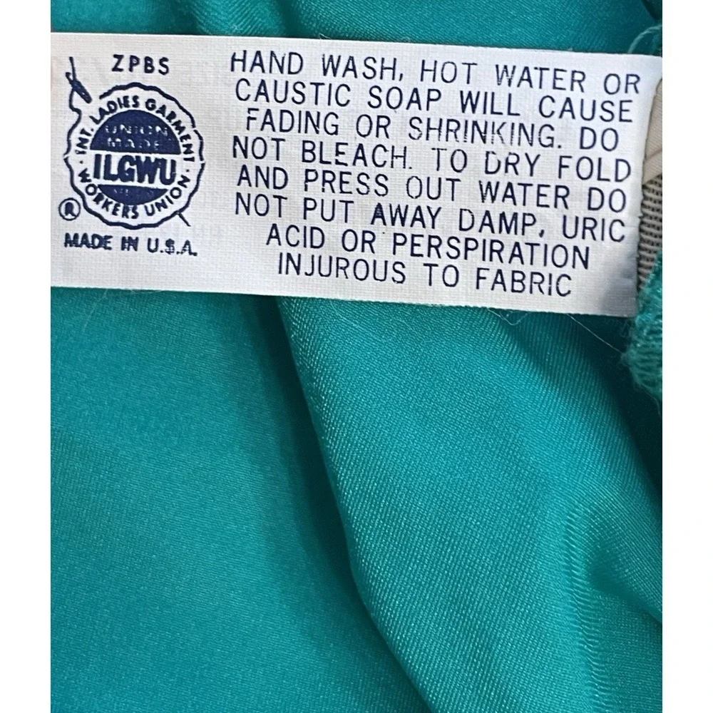 Vtg Perfection Fit By Roxanne Swimsuit Size 10/32 C Cup Green Halter Backless